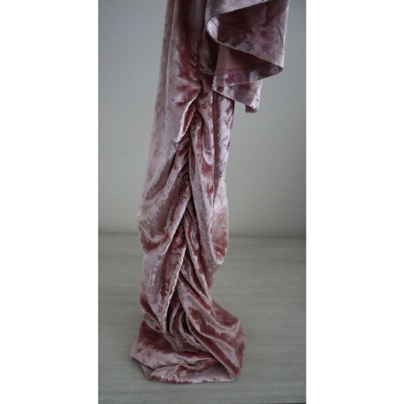 Venus Women's Sz S (4-6) Blush Pink Off the Shoulder Velvet Bodycon Mini Dress - Picture 6 of 8